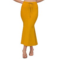 BENE DE Womens 4Way Spandex Blend Saree Shapewear Petticoat for Women, Shapers for Womens Sarees (Mustard - Large)