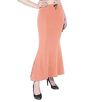 BENE DE Womens 4Way Spandex Blend Saree Shapewear Petticoat for Women, Shapers for Womens Sarees (Orange - 4XL)