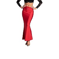 BENE DE Womens 4Way Spandex Blend Saree Shapewear Petticoat for Women, Shapers for Womens Sarees (Red - 3XL)