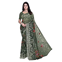 Anand Sarees, Womens Printed, Georgette Saree with Blouse Piece(1714_1)