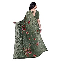 Anand Sarees, Womens Printed, Georgette Saree with Blouse Piece(1714_1)