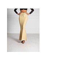 BENE DE Womens 4Way Spandex Blend Saree Shapewear Petticoat for Women Shapers for Womens Sarees Beige 2XL