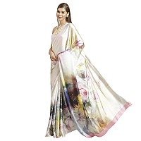 Womanista Womens Satin Saree (TI2636_Multicolored)