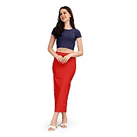 Kipzy Lycra Saree Shapewear Petticoat for Women, Shapers for Womens Sarees, Red, X-Large