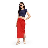 Kipzy Lycra Saree Shapewear Petticoat for Women, Shapers for Womens Sarees, Red, X-Large