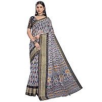 Glory Sarees Womens Cotto Silk Saree With Blouse Piece (Khushbu106_Blue)