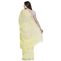 SheenKraft Womens Linen Blend Saree With Blouse Piece (SheenKraft_39_Green)