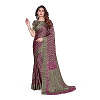 MIRCHI FASHION Womens Plain Weave Chiffon Leheriya Printed Saree with Blouse Piece 33534Pink Beige