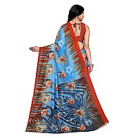 Bee M Pee Designer Printed saree for Women Collection 2022 Pure Georgette (Latest Fancy Party Stylish Blue)