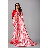 SM TRENDZ Womens Jacquard Pure Georgette Saree With Blouse Piece B31Shibori009Red