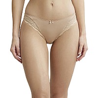 Jockey Womens Lowwaist Medium Rear Coverage Bikini Panties With Inner Elastic Lace Styling 1813Light Skinl