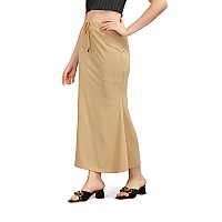 Mogsa Lycra Fishcut Saree Shapewear Petticoat for Women Shapers for Womens Sarees 2XL Beige