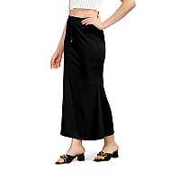 Mogsa Lycra Fishcut Saree Shapewear Petticoat for Women Shapers for Womens Sarees S Black