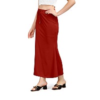 Mogsa Lycra Fishcut Saree Shapewear Petticoat for Women Shapers for Womens Sarees S Maroon