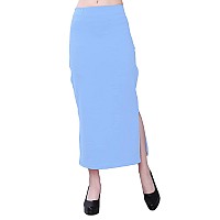 Selvia Womens Lycra Full Elastic Saree Shapewear Petticoat Combo Pack of 2 (292TKN131-S_292TKN132-S_Light Blue||Peach)