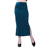 Selvia Womens Lycra Full Elastic Saree Shapewear Petticoat Combo Pack of 2 (292TKN136-XL_292TKN132-XL_Pine Green||Peach)