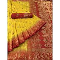 iZibra Womens Saree Kanjivaram Soft Silk Sari for Banarasi Wedding Sarees New Pure Ladies Kanchipuram Pattu Pure Sadi Paithani O