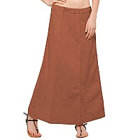 DESI DHANG Readymade Saree Petticoats(Free Size) (Brown)