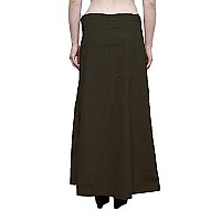 DESI DHANG Readymade Saree Petticoats(Free Size) (Dark Brown)