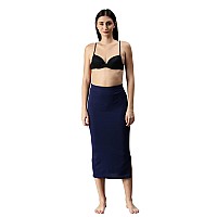 SIRIL Womens Lycra Full Elastic Saree Shapewear Petticoat (180TKC112-Xl,Navy Blue,X-Large)