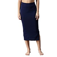 SIRIL Womens Lycra Full Elastic Saree Shapewear Petticoat (180TKC112-Xl,Navy Blue,X-Large)