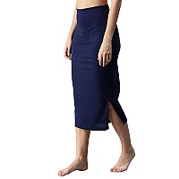 SIRIL Womens Lycra Full Elastic Saree Shapewear Petticoat (180TKC112-Xl,Navy Blue,X-Large)