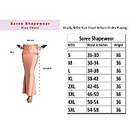 BENE DE Womens 4Way Spandex Blend Saree Shapewear Petticoat for Women, Shapers for Womens Sarees (Ice Peach - 3XL)