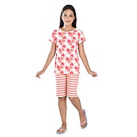 Clothe Funn Girls Coordinate Set Girls Nightwear Set 34 Years Peach