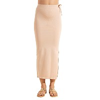 NYKD Seamless Spandex Saree Shapewear for Women Petticoat/Peticote with Drawstring Saree Shapewear, NYSH021, Nude, L, 1N