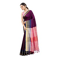 Enthone Womens Uppada Art Silk Saree With Blouse Piece (SZ-AURA2-PP-760_Purple)