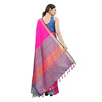 Enthone Womens Uppada Art Silk Saree With Blouse Piece (SZ-AURA2-PN-763_Pink)