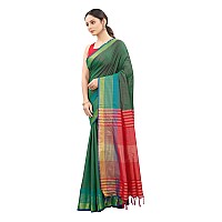 Enthone Womens Uppada Art Silk Saree With Blouse Piece (SZ-AURA2-GN-758_Green)