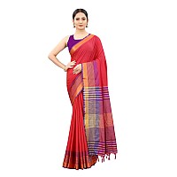 Enthone Womens Uppada Art Silk Saree With Blouse Piece (SZ-AURA2-RD-759_Red)