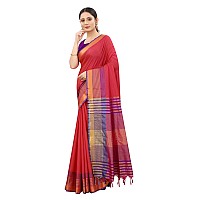 Enthone Womens Uppada Art Silk Saree With Blouse Piece (SZ-AURA2-RD-759_Red)