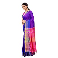 Enthone Womens Uppada Art Silk Saree With Blouse Piece (SZ-AURA2-BU-761_Blue)