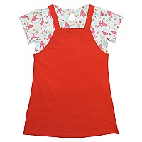 Clothe Funn New Born Knee Length Baby Girl Dress Peachred 1824 Months