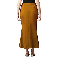 DHRUVI TRENDZ Microfiber Saree Shapewear Petticoat for Women Cotton Blended Shape Wear for Saree Small Orange