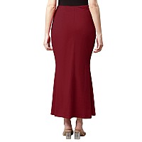 DHRUVI TRENDZ Microfiber Saree Shapewear Petticoat for Women Cotton Blended Shape Wear for Saree Small Maroon