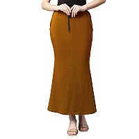 Leriya Fashion Microfiber Saree Shapewear Petticoat for Women, Cotton Blended Shape Wear for Saree (Maroon_L) (Small, Orange)