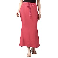 Leriya Fashion Microfiber Saree Shapewear Petticoat for Women, Cotton Blended Shape Wear for Saree (Maroon_L) (Small, Pink)