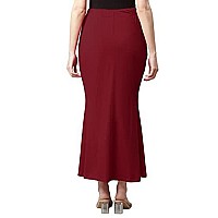 Leriya Fashion Microfiber Saree Shapewear Petticoat for Women, Cotton Blended Shape Wear for Saree (Maroon_L) (XX-Large, Maroon)