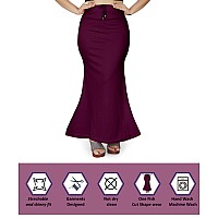 Mogsa Lycra Fishcut Saree Shapewear Petticoat for Women Shapers for Womens Sarees 4XL Majenta