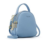 Vismiintrend Luxury Fashion Everyday Mini Leather Backpack Handbag Purse For Women And Girls | Sling | Crossbody | Mobile Phone Bag | Travel | Wife |Rakhi Gifts For Sisters | Teens (Blue)