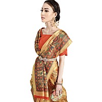 AKHILAM Womens Knit Silk Saree With Blouse Piece (Tussar Silk Saree For Women FF0MDB8405C_Mauve)