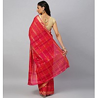 RATAN Pure Cotton Printed Mul Mul Saree for Women without Blouse Piece BLR2102Red