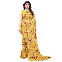 SICHI WomenS Georgette Printed Saree With Blouse Combo Pack Of 3(1850SN173_1850SN176_1850SN178_Yellow || Blue || Pink)