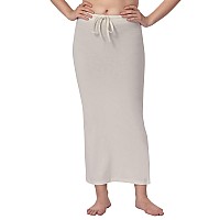 XOYA Cotton Lycra Saree Shapewear for WomenStraight Fit Petticoat Saree Silhouette Shape Wear Dress for Saree - Off White 2XL