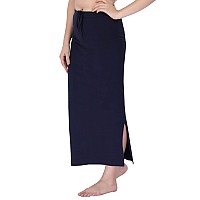 XOYA Cotton Lycra Saree Shapewear for WomenStraight Fit Petticoat Saree Silhouette Shape Wear Dress for Saree - Navy 2XL