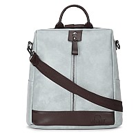 Vismiintrend Stylish Women Grey Leather Backpack Handbag For Teen Girls | Everyday Use Ladies Sling Bag Shoulder Purse For Office, College, Travel, Birthday Gift | Rakhi Gifts For Sisters, Bhabhi