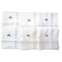 Antonia U Initial Handkerchief For Men Monogrammed Boxed 12 Piece Set Cotton